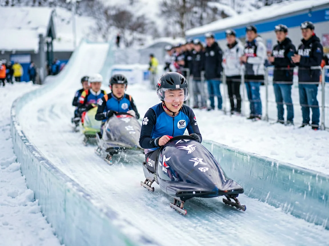 刘湘体验冰雪项目刘湘米兰冬奥